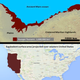 This maps compares the scale of the first tsunami to the west coast of the United States (Image: Alexis Rodriguez)